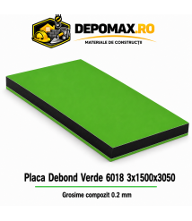 Placa BOND Verde 6018 3mm, 1500x3050mm, aluminiu 0.2mm Placa BOND Verde 6018 3mm, 1500x3050mm, aluminiu 0.2mm